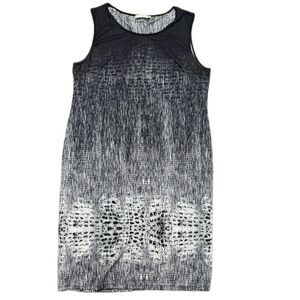 Gituz Black and Gray Animal Print Sleeveless Dress Size Large